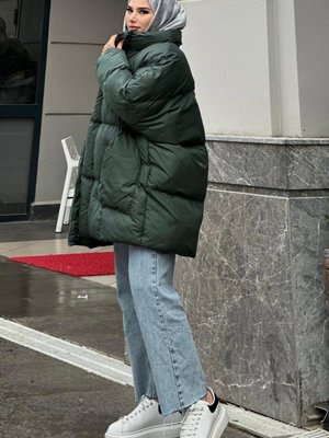 Cepli Şişme Mont Yeşil Cepli Şişme Mont Yeşil