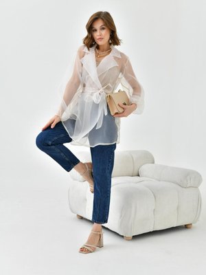 Desenli Şifon Kap Beige Desenli Şifon Kap Beige