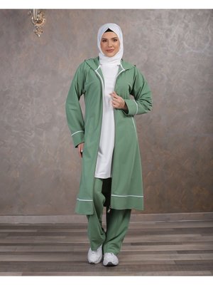 Kadın Tesettür Giyim 3lu Takım Lacost Kumaş