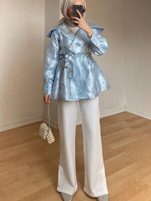 Bebe Mavi Abiye Ceketli İkili Takım Bebe Mavi Abiye Ceketli İkili Takım