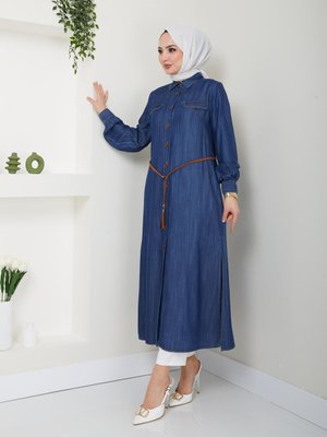 Yazlık Kot Yarım Pardesü Kap Tunik Giyçık