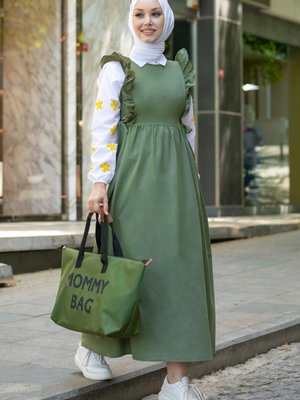 Hakı Gömlek Elbise