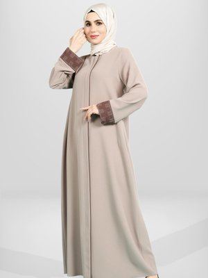 Bej Manşetli Ferace