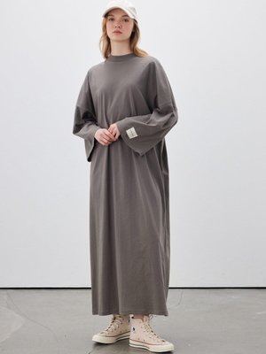 Oversıze Uzun Rahat Elbise Antrasit Oversıze Uzun Rahat Elbise Antrasit