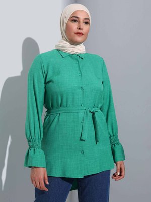 Yesil Büyük Beden Tunik Yesil Büyük Beden Tunik