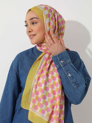 Vintage Özel Tasarım Pamuksu Şal Cok Renkli