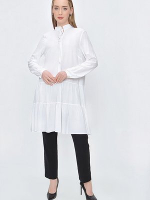 Püskül Detaylı Viskon Tunik