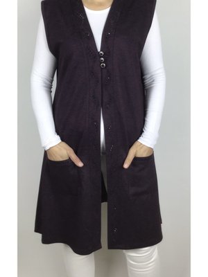 Ecrin Üç Düğmeli Mevsimlik Uzun Anne Yelek Ecrin Üç Düğmeli Mevsimlik Uzun Anne Yelek