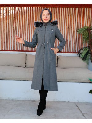 Kmkbin Kadın Astarlı Kaşe Midi Boy Çapraz Fermuarlı Kaban Özaltay Kmkbin Kadın Astarlı Kaşe Midi Boy Çapraz Fermuarlı Kaban Özaltay