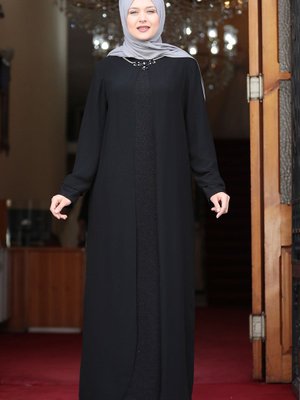 Parıltı Abiye Elbise Siyah