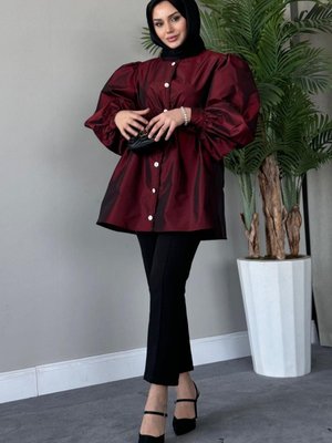 Mihrimah Taşlı Ceket Bordo