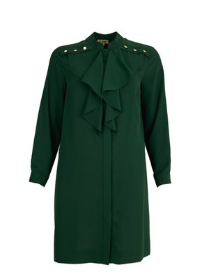 Volanlı Düğme Detaylı Tunik