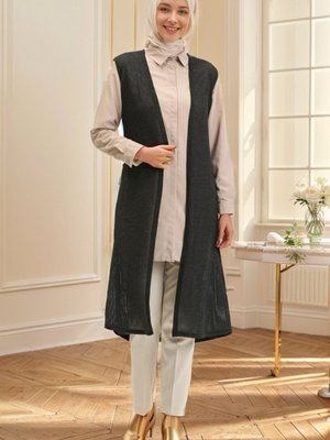 Sade Uzun Baharlık Yazlık Yumuşacık Yelek