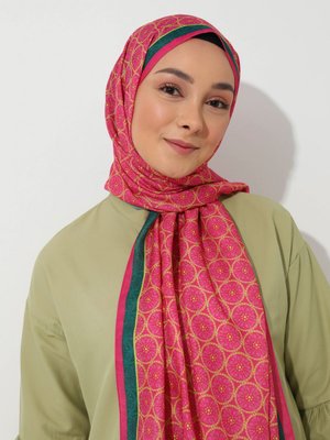 Vintage Özel Tasarım Pamuksu Şal Cok Renkli