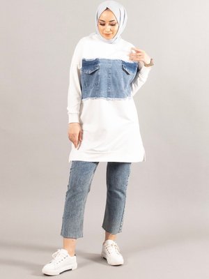 Kot Detay Sweat Ekru