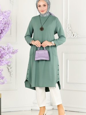 Mint Cep Detaylı Tunik Mint Cep Detaylı Tunik