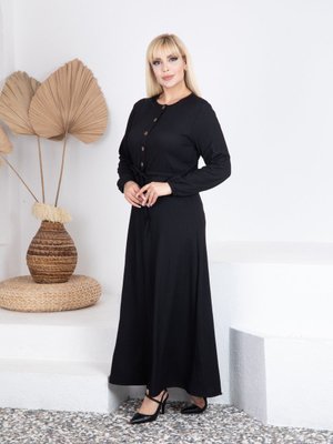 Bürümcük Düğme Detaylı Bağcıklı Mevsimlik Elbise