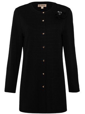 Kendinden Çizgili Kumaş Örme Hırka