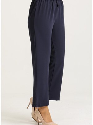 Lacivert Beli Lastikli Bol Paça Salaş Yazlık Pantolon Aerobin