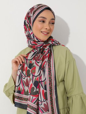 Vintage Özel Tasarım Pamuksu Şal Cok Renkli