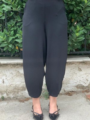 Siyah Cepli Şalvar Pantolon