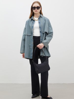 Flare Kesim Fit Pantolon Siyah Flare Kesim Fit Pantolon Siyah