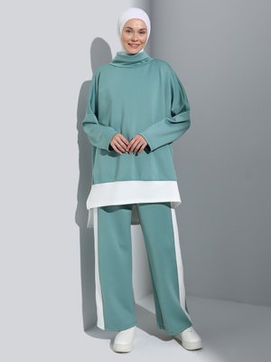 Çağla Scuba Renk Bloklu Yüksek Yaka Takım