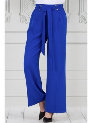 Mavi Halka Detay Bol Paça Pantolon