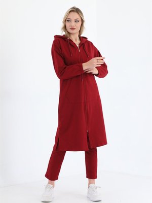 Trenç Model Eşofman Takımı Bordo