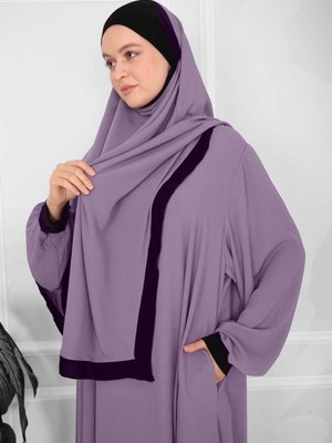 Mercan Bandajlı Khimar Abaya