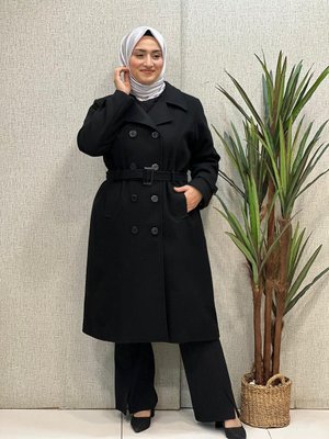 Çift Düğmeli Kaşe Kaban Çift Düğmeli Kaşe Kaban
