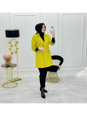 Leopar Astarlı Blazer Ceket Leopar Astarlı Blazer Ceket