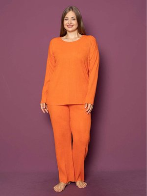 Turuncu Büyük Beden Eşofman Takımı