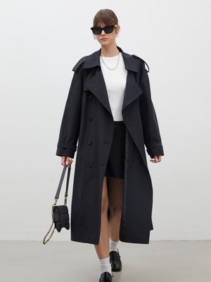 Kopenhag Oversıze Trençkot Siyah Kopenhag Oversıze Trençkot Siyah