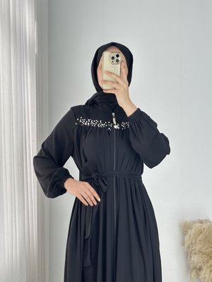 Kopya Robalı Boncuklu Ferace Kopya Robalı Boncuklu Ferace
