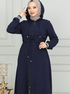 Kadın Kapişonlu Kol Ribanalı Aerobin Tesettür Kap