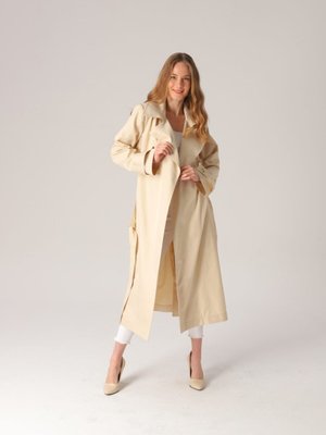 Çanta Detaylı Maksi Trenç