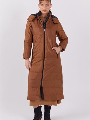 Düz Kesim Fermuarlı Anorak Camel Mont Düz Kesim Fermuarlı Anorak Camel Mont