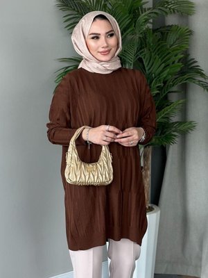 Baklava Tunik Kahverengi