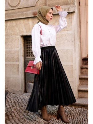 Linya Siyah Etek Gömlek Kombin