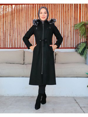 Kmkbin Kadın Astarlı Kaşe Midi Boy Çapraz Fermuarlı Kaban Özaltay Kmkbin Kadın Astarlı Kaşe Midi Boy Çapraz Fermuarlı Kaban Özaltay