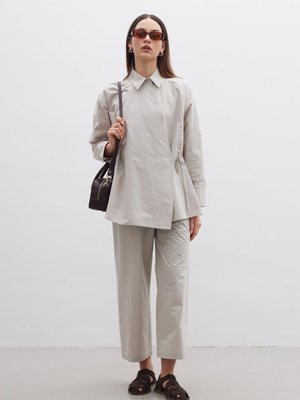 Kruvaze Kapama Premıum Gömlek Taş