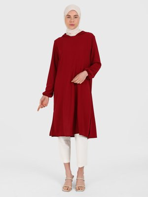 Bordo Kapşonlu Tunik Bordo Kapşonlu Tunik
