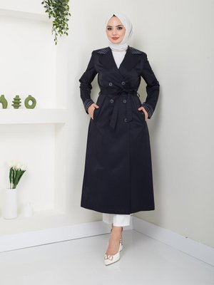 Yazlık Trençkot Çift Düğme Pamuklu Kruvaze Yazlık Trençkot Çift Düğme Pamuklu Kruvaze