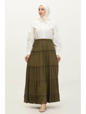 Afitap Büyük Beden Kat Kat Uzun Viskon Etek Afitap Büyük Beden Kat Kat Uzun Viskon Etek