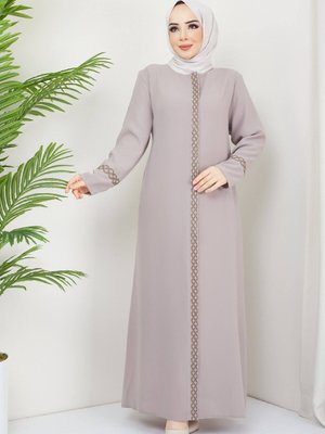 Yeni Sezon Kol Ve Boydan Taş Işlemeli Şık Kaliteli Zarif Yazlık Ferace