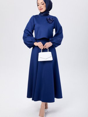 Lacıvert Etek + Bluz