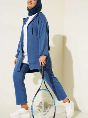 Kapüşonlu Fermuarlı İkili Takım Kapüşonlu Fermuarlı İkili Takım