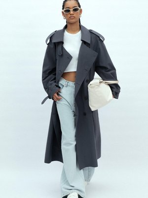 Kopenhag Oversıze Trençkot Lacivert Kopenhag Oversıze Trençkot Lacivert