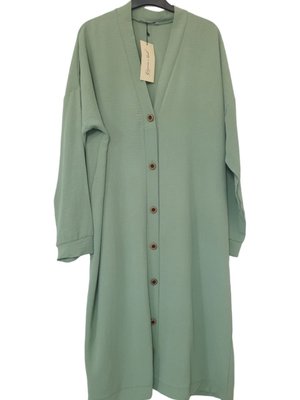 Ayrobin Kumaş Düğmeli Hırka